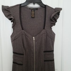 Sexy Gray Zip Front Dress, Size 7